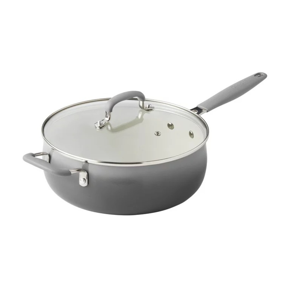 🌺 New Pioneer Woman 12-Piece Porcelain Enamel Classic Cookware Set, Ombre Gray - Picture 13 of 14